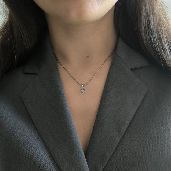 Серебряная подвеска с топазом 0.54ct