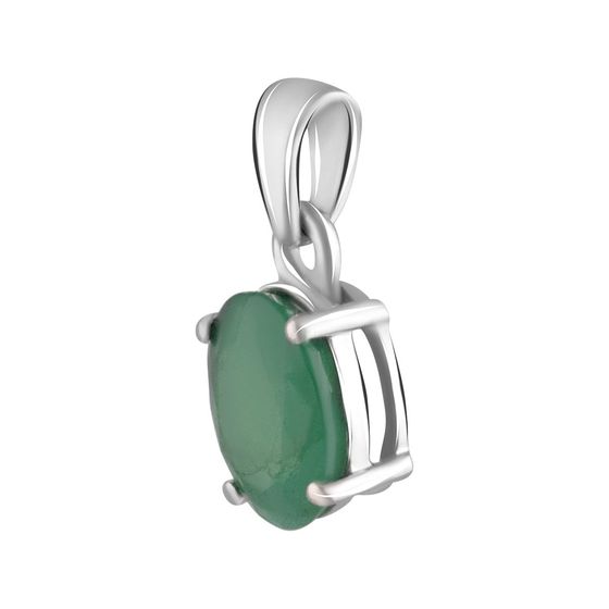 Серебряная подвеска с изумрудом 1.25ct