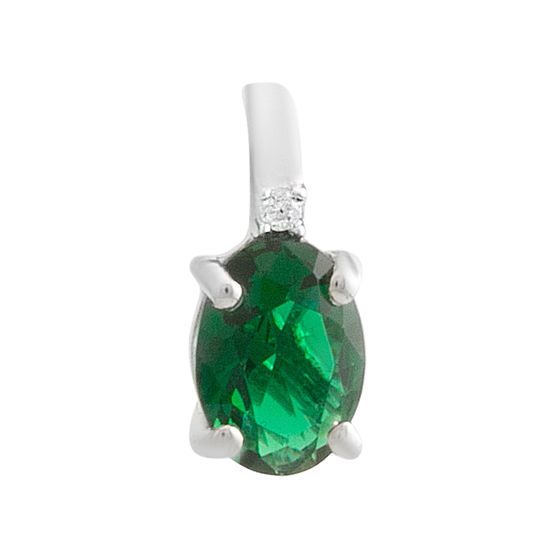 Серебряная подвеска с изумрудом nano 0.598ct