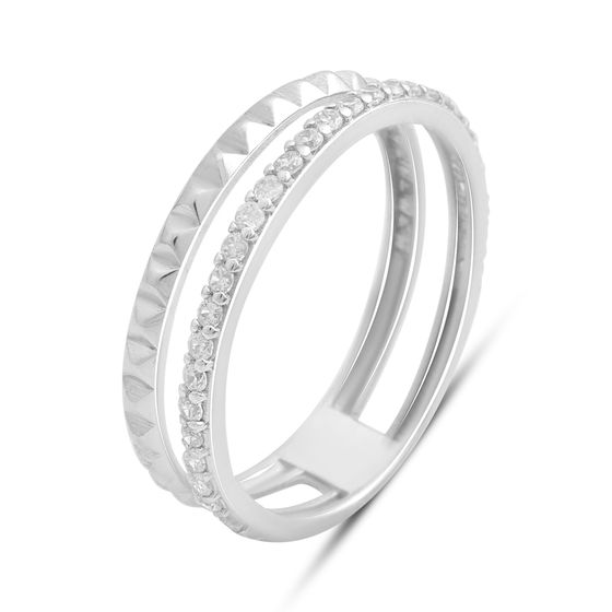 Серебряное кольцо с фианитами 0.29ct