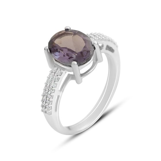 Серебряное кольцо с александритом 3.619ct