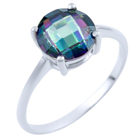 Серебряное кольцо с мистик топазом 4.62ct