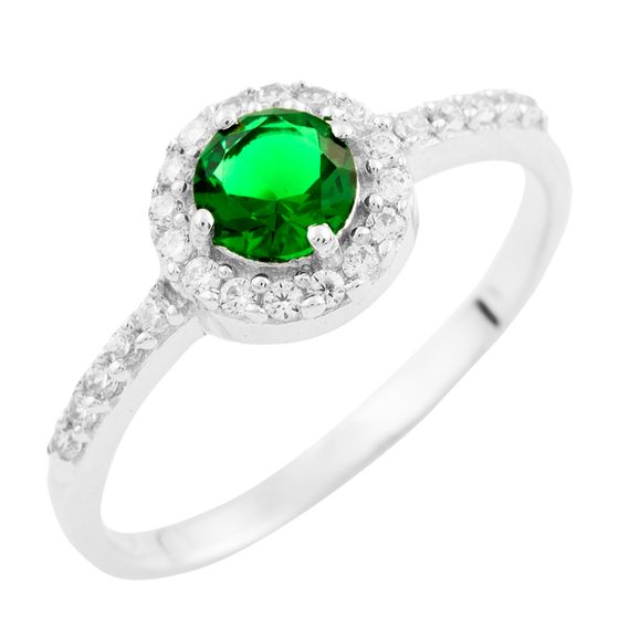 Серебряное кольцо с изумрудом nano 0.723ct