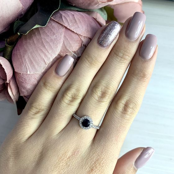 Серебряное кольцо с сапфиром 1.065ct