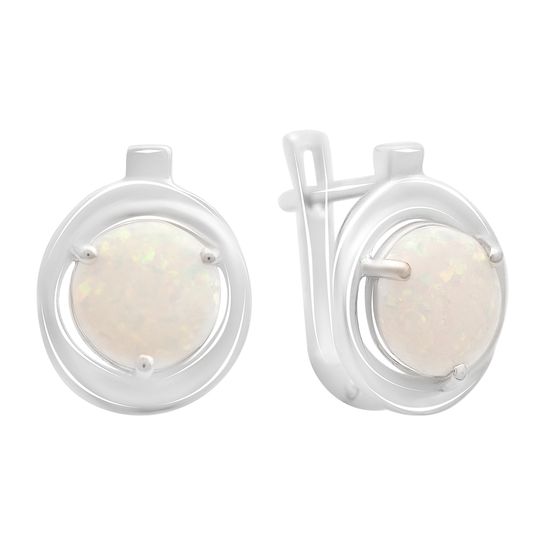 Серебряные серьги с опалом 1.567ct