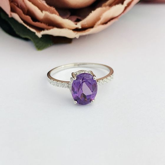 Серебряное кольцо с александритом 2.595ct