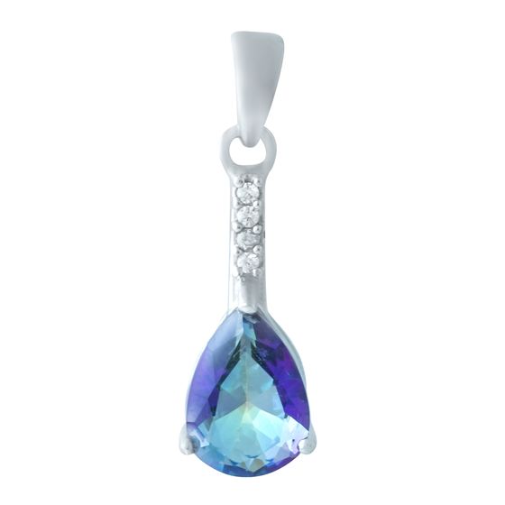 Серебряная подвеска с мистик топазом 1.481ct