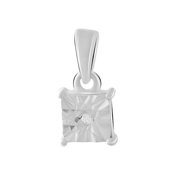 Серебряная подвеска с бриллиантом 0.01ct