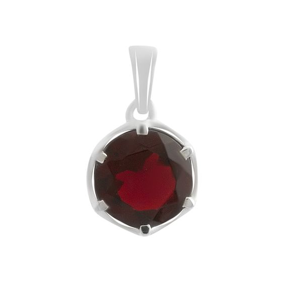 Серебряная подвеска с гранатом nano 1.975ct