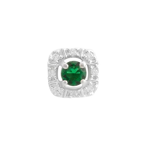 Серебряная подвеска с изумрудом nano 0.312ct