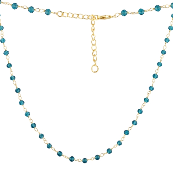 Серебряное колье с топазом Лондон Блю 8.71ct