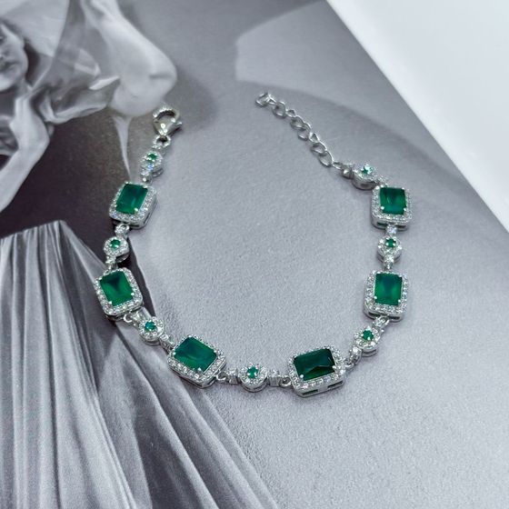 Серебряный браслет с агатом 8.63ct