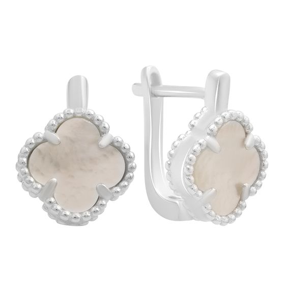 Серебряные серьги с перламутром