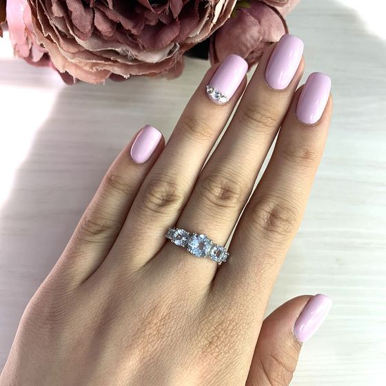 Серебряное кольцо с топазом 3.17ct