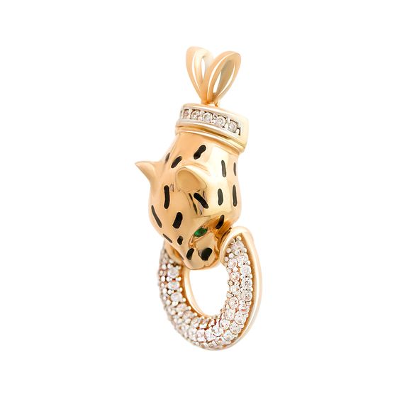 Золотая подвеска с фианитами 0.4ct