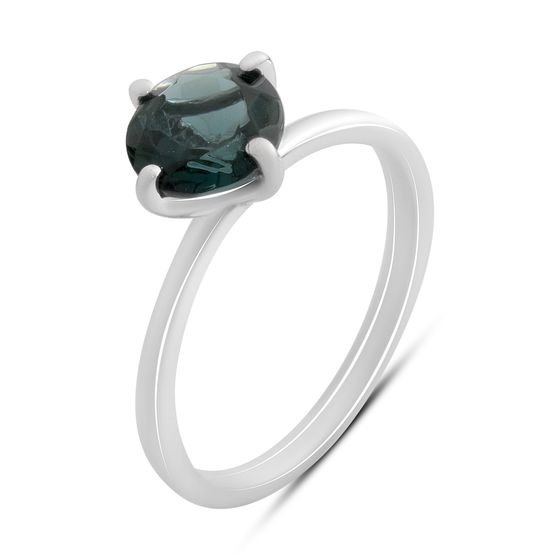 Серебряное кольцо с топазом Лондон Блю 1.558ct