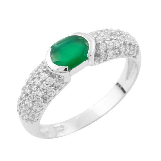 Серебряное кольцо с агатом