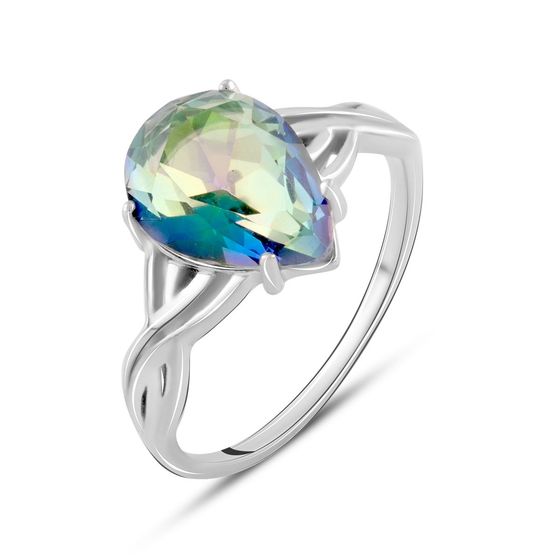 Серебряное кольцо с мистик топазом 2.9ct