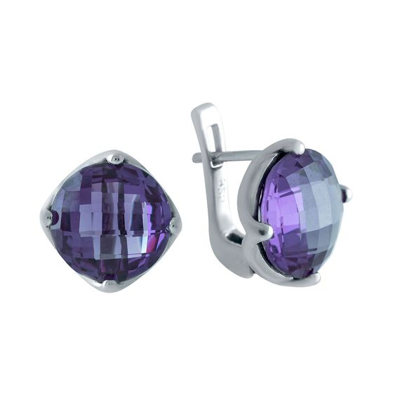 Серебряные серьги с александритом 16.408ct