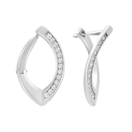 Серебряные серьги с фианитами