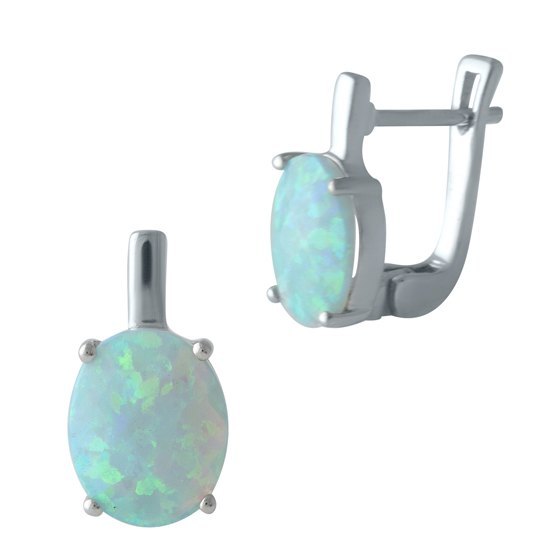 Серебряные серьги с опалом