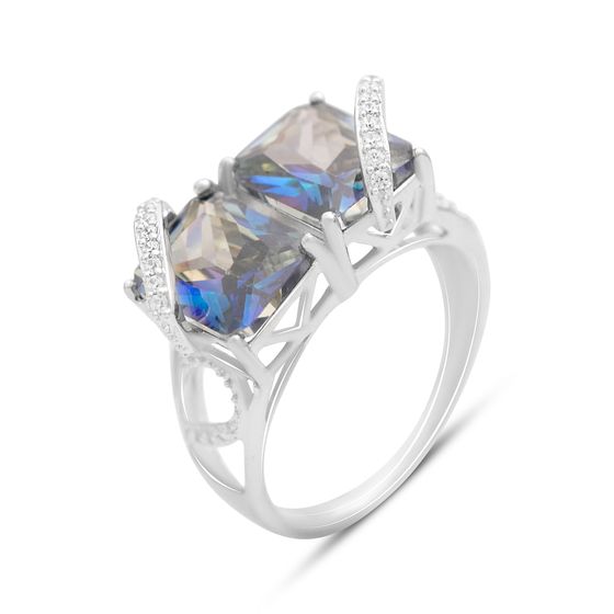 Серебряное кольцо с мистик топазом