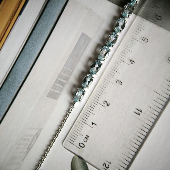 Серебряный браслет с топазом 5.267ct