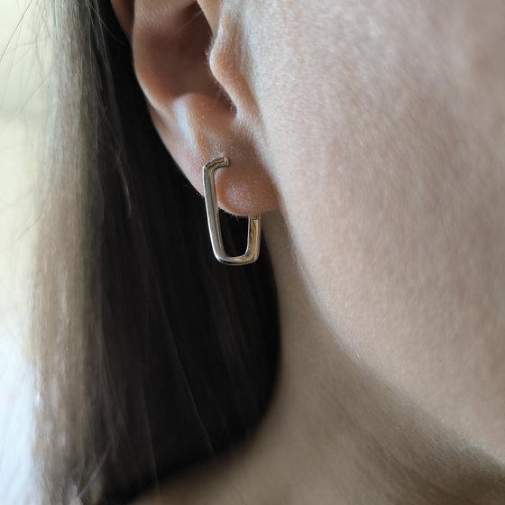 Серебряные серьги без камней