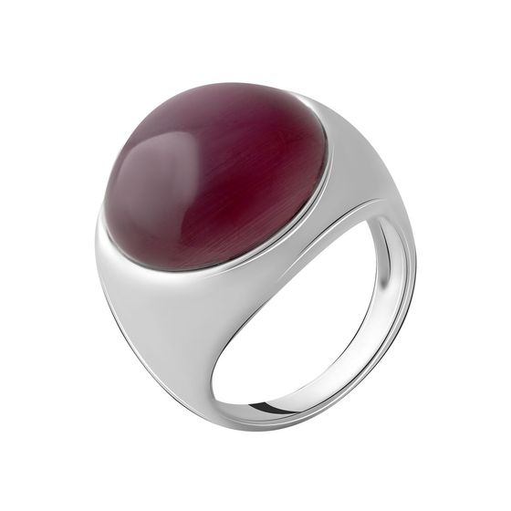 Серебряное кольцо с кошачьим глазом