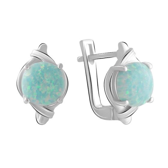 Серебряные серьги с опалом