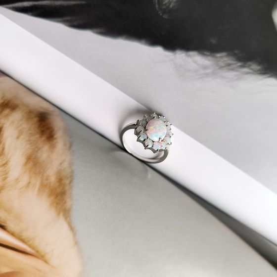 Серебряное кольцо с опалом 1.417ct