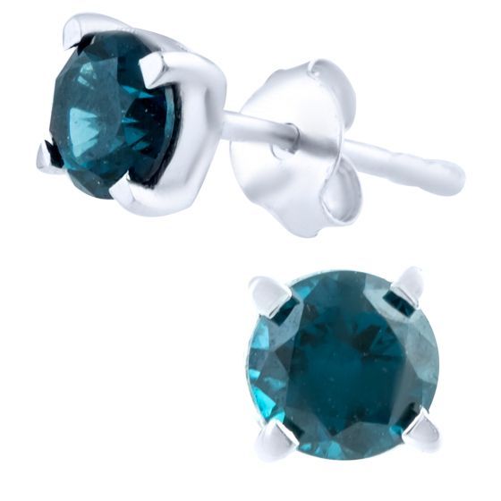 Серебряные серьги с топазом Лондон Блю 0.695ct