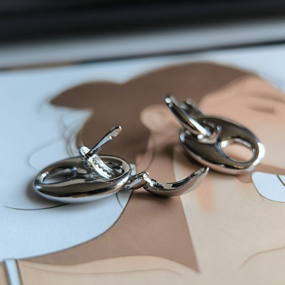 Серебряные серьги с фианитами