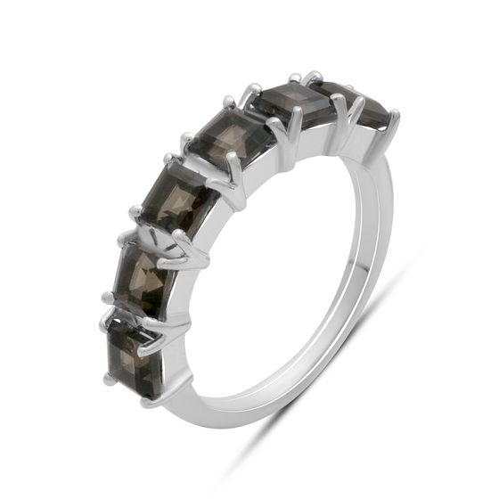 Серебряное кольцо с раухтопазом (дымчатым кварцем) 1.983ct