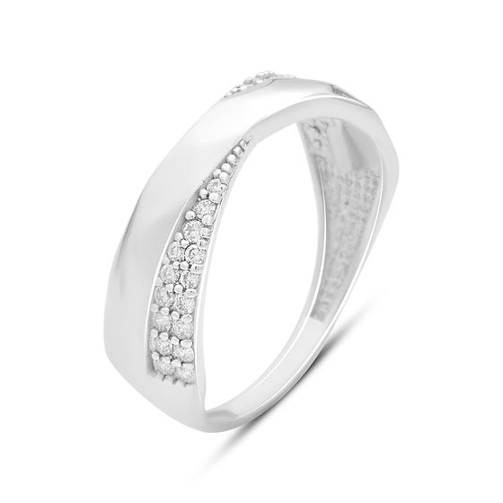 Серебряное кольцо с фианитами