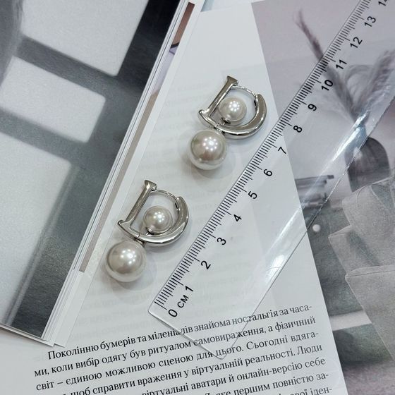 Серебряные серьги с жемчугом