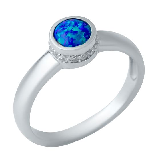 Серебряное кольцо с опалом 0.188ct