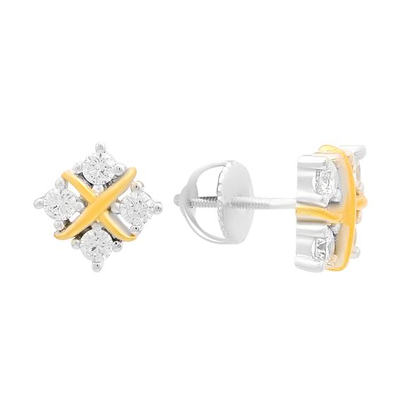 Серебряные серьги с фианитами