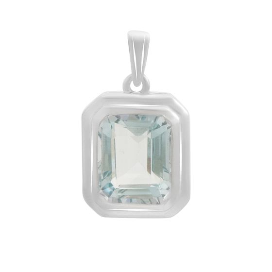 Серебряная подвеска с топазом 3.763ct