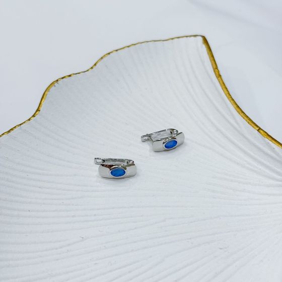 Серебряные серьги с опалом 0.358ct