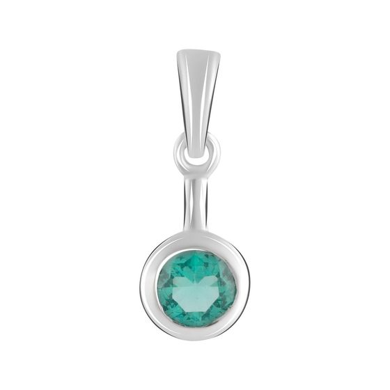 Серебряная подвеска с изумрудом nano 0.633ct