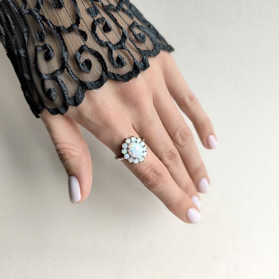 Серебряное кольцо с опалом 1.417ct