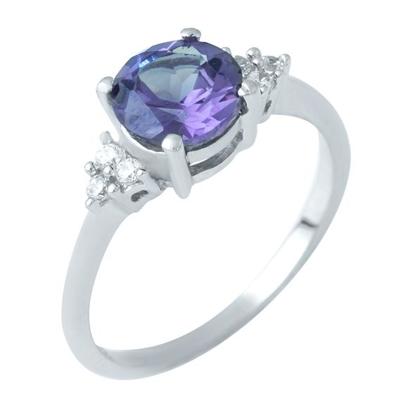 Серебряное кольцо с аметистом