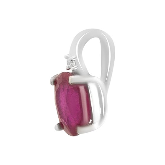 Серебряная подвеска с рубином 1.157ct