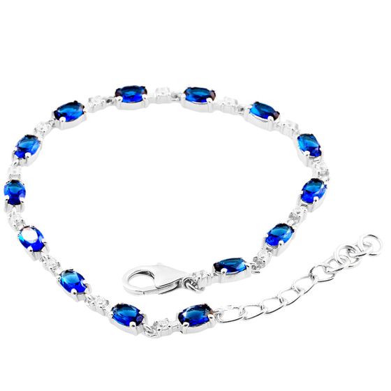 Серебряный браслет с сапфиром nano 4.788ct