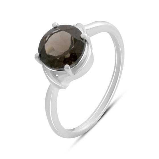Серебряное кольцо с раухтопазом (дымчатым кварцем) 1.683ct
