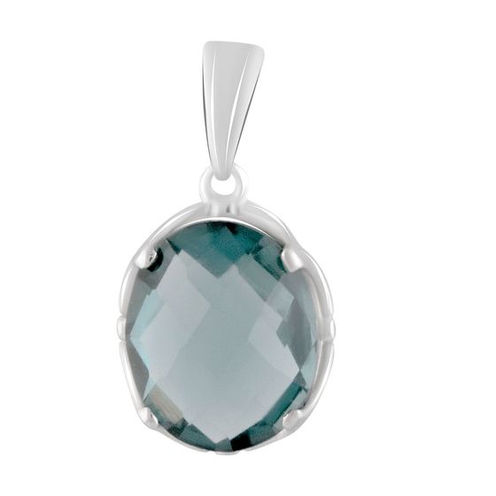 Серебряная подвеска с топазом Лондон Блю