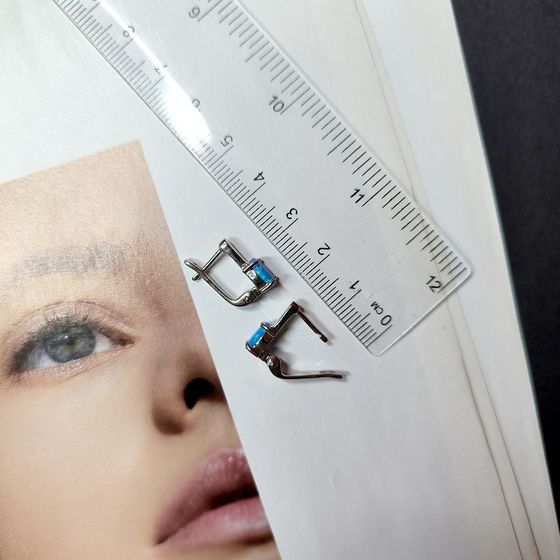 Серебряные серьги с опалом 0.605ct