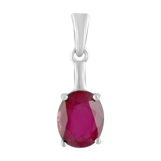 Серебряная подвеска с рубином 3.233ct