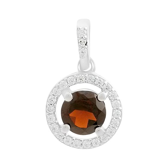 Серебряная подвеска с гранатом 1.233ct